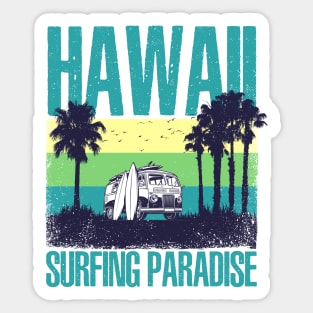 hawaii surfing paradise Sticker